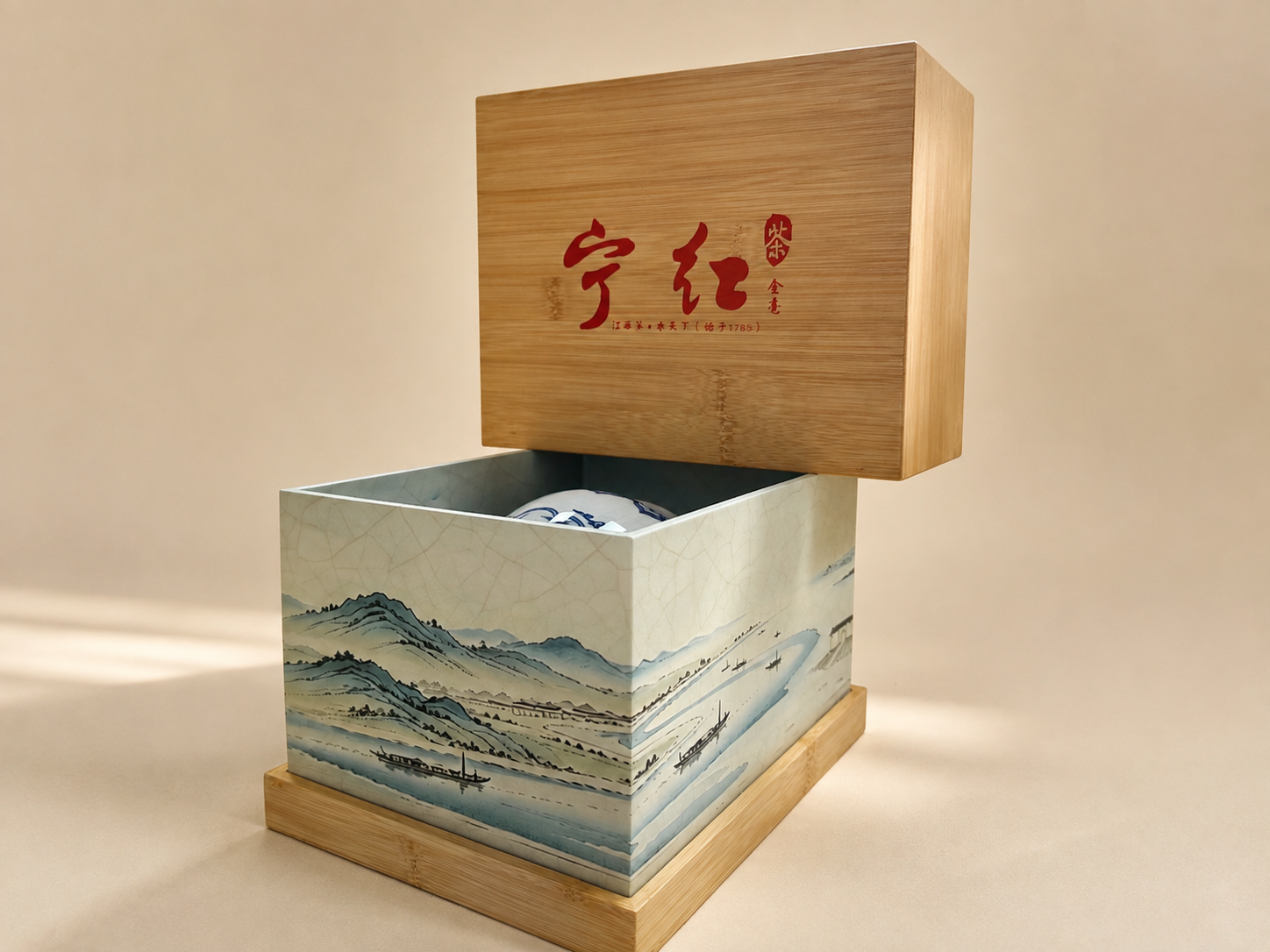 宁红竹木茶叶礼盒实拍图3